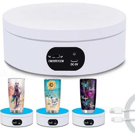 YVV Rotating Display Stand for Epoxy Glitter Tumblers