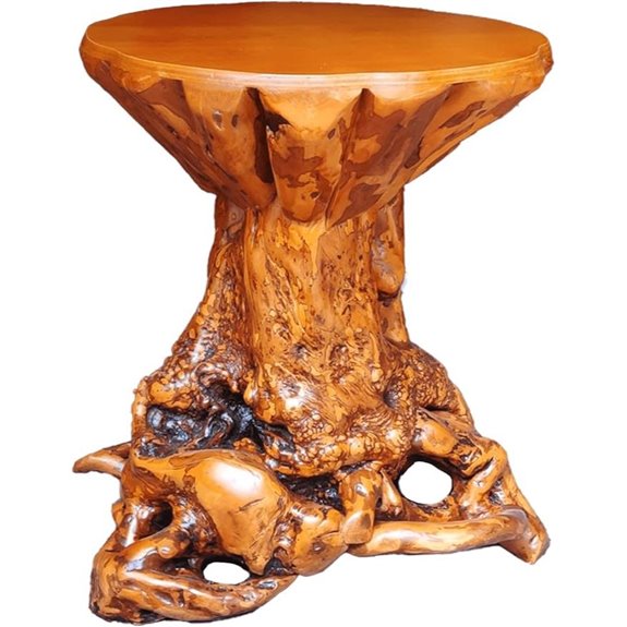 Aotea Crafts Rustic Azalea Tree Root Side Table