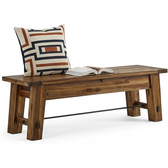 Durango Rustic Farmhouse 60-Inch Wooden Bench