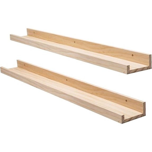 AZSKY 36in Rustic Wood Floating Shelves for Kids