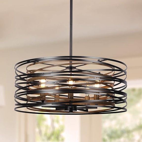 Farmhouse 5-Light Metal Drum Chandelier