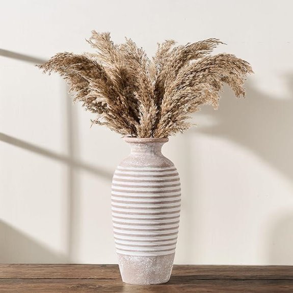 Ceramic Rustic Tall Vase for Home Decor