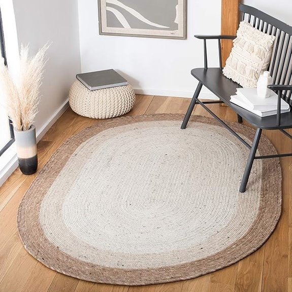 SAFAVIEH Braided Area Rug 8'x10' Beige & Ivory