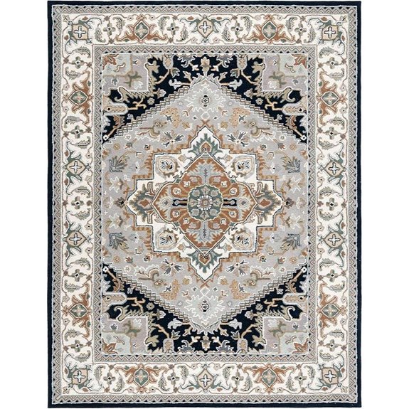 Safavieh 6x9 Heritage Wool Rug Grey & Navy