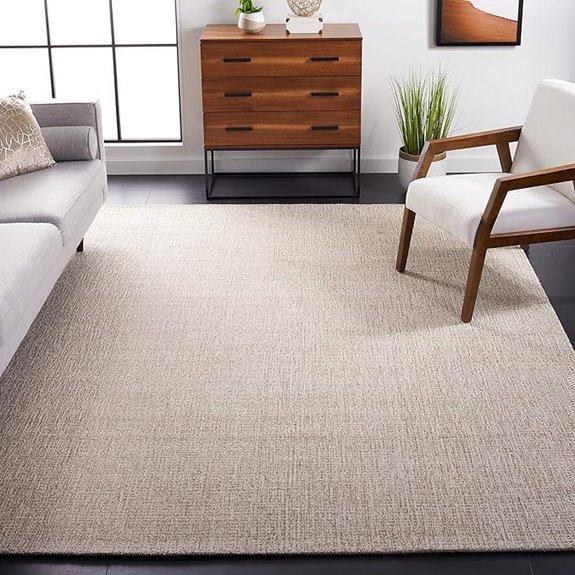 Safavieh 8x10 Abstract Wool Rug Ivory & Grey