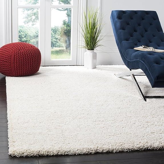 Safavieh Milan Shag Area Rug 7' Square Ivory