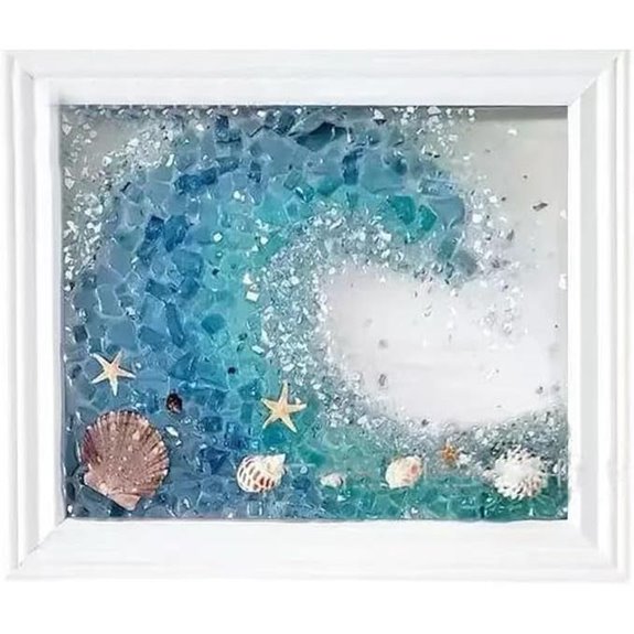 DIY Mosaic Kit for Adults with Sea Glass and Resin