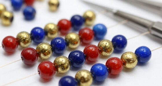 secure beads before threading