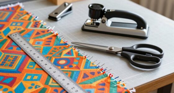 secure fabric before cutting