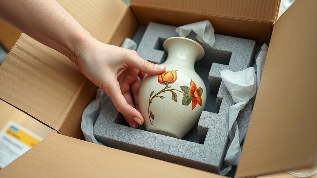 secure fragile pottery packaging