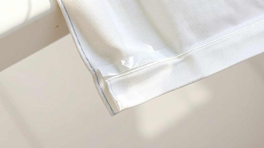 secure hem with adhesives