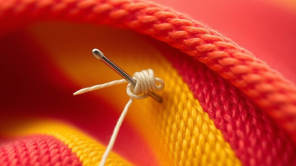 secure stitches with tension