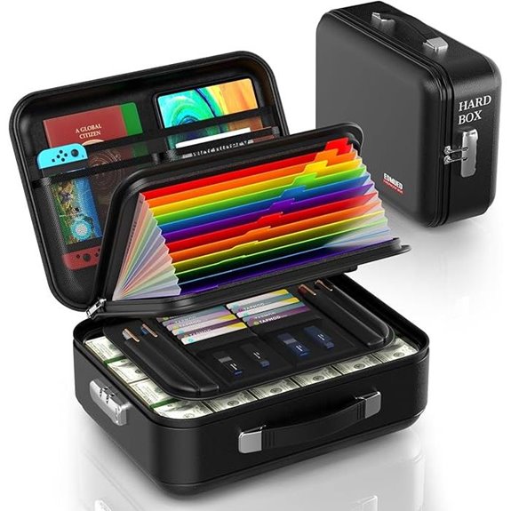 Fireproof Document Box with Lock and Water Resistance