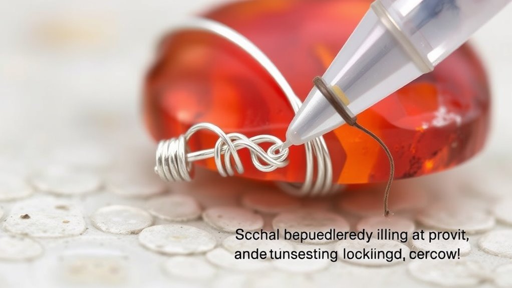 secure wire wraps with glue