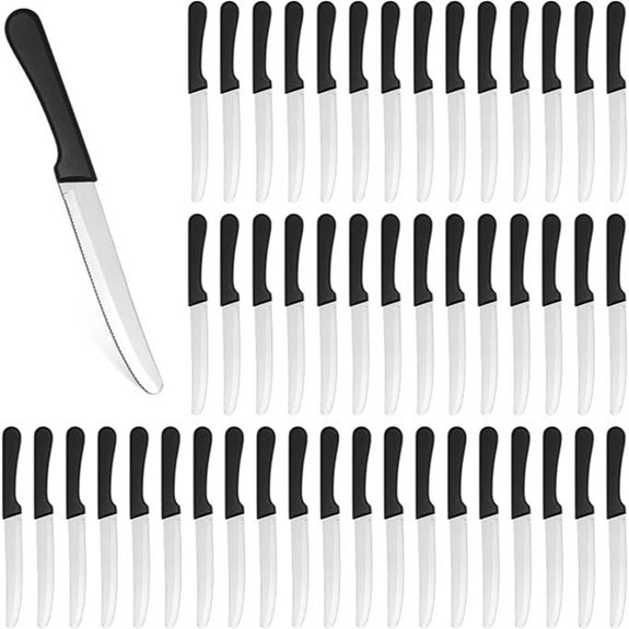 Geelin 50 pcs 8.5 Serrated Steak Knives Set