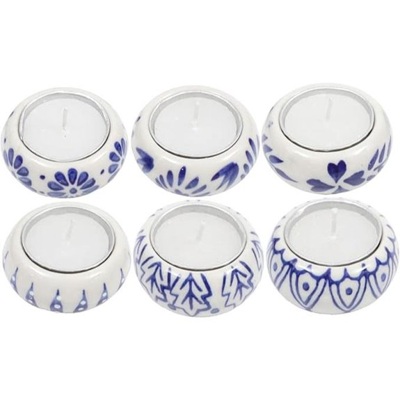 Ceramic Tealight Candle Holders Set of 6