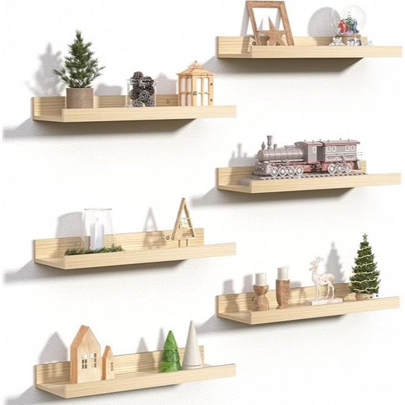 Upsimples Wall Floating Shelves Set of 6