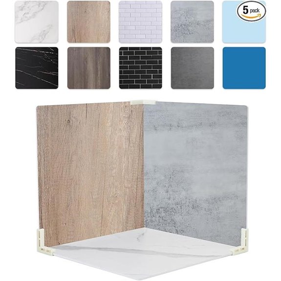 5-Pack Double-Sided Photography Backdrop Boards