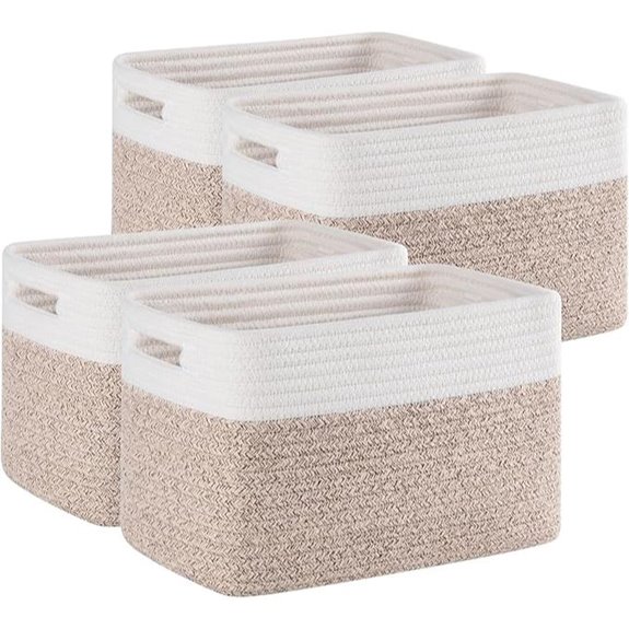4 Pack Woven Storage Baskets for Organizing