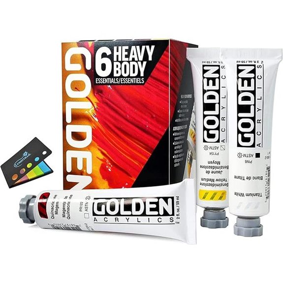 Golden Artist Color Heavy Body Acrylics Set of 6