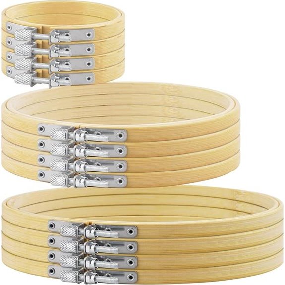 12-Piece Embroidery Hoops Set (3-8 inch)