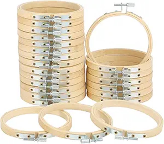 Caydo 24-Pack 4-Inch Embroidery Hoops