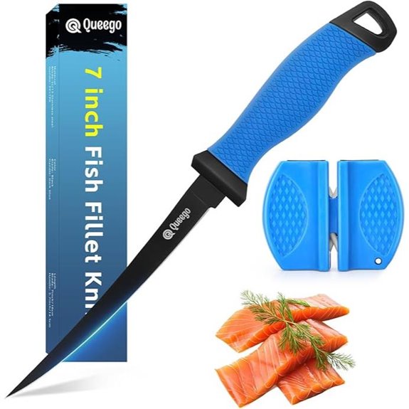 Fish Fillet Knife 7 Inch with Sharp Blade & Sheath