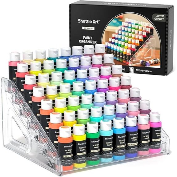Shuttle Art Acrylic Paint Organizer with 7 Layers