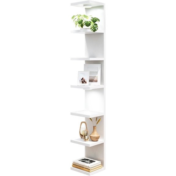 Fixwal 7-Tier Wall Shelf with LED Lights