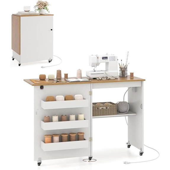 Costway Sewing Machine Table with Storage