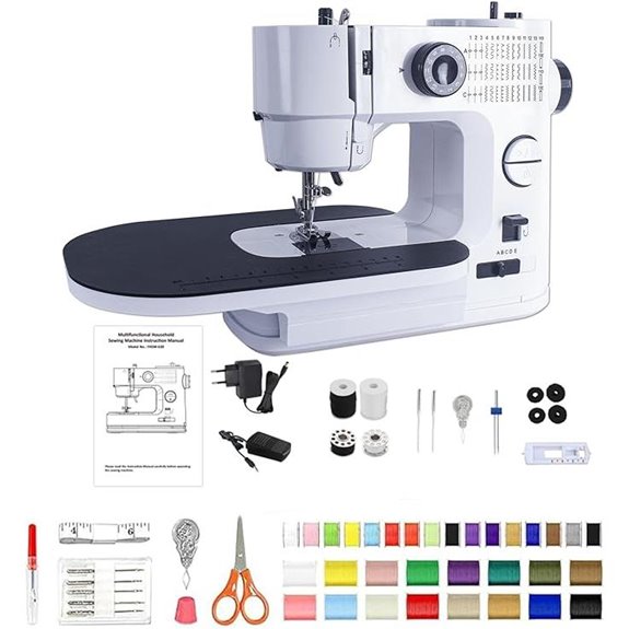 Sewing Machine with Extension Table and Accessories