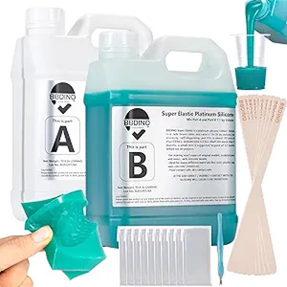 BBDINO Silicone Mold Making Kit (Jade Green 1Gallon)
