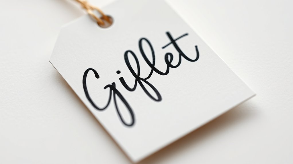 simple elegant gift tags