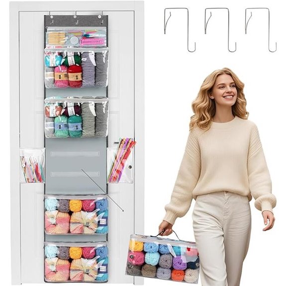 Coopay Hanging Yarn Organizer with 6 Compartments