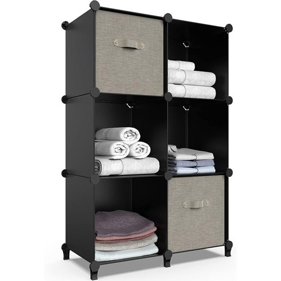 6-Cube Storage Organizer Cabinet for Closet and Bedroom