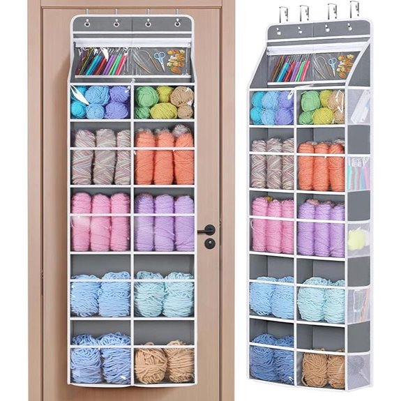 Univivi 6-Tier Over-the-Door Yarn Storage Organizer