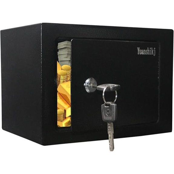 Yuanshikj Small Steel Lock Box with Key