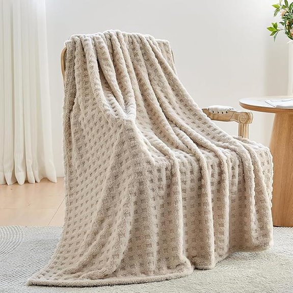 NEWCOSPLAY Linen Soft Waffle Throw Blanket (50x70)