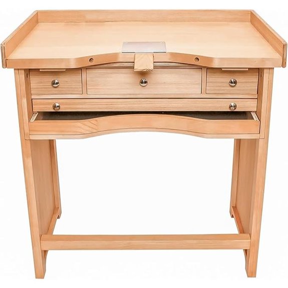 Noble Pack Jewelry Workbench with Drawers and Solid Wood