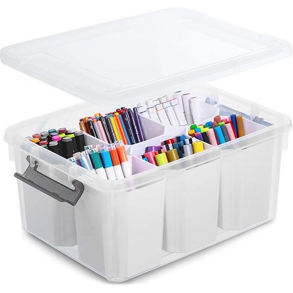 Citylife 17 QT Clear Stackable Storage Bins