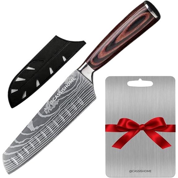 Stainless Steel Cutting Board with Chef Knife Set