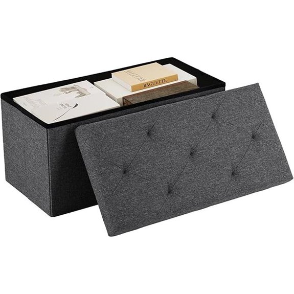 NEWBULIG Storage Ottoman Bench with Thick Foam Seat