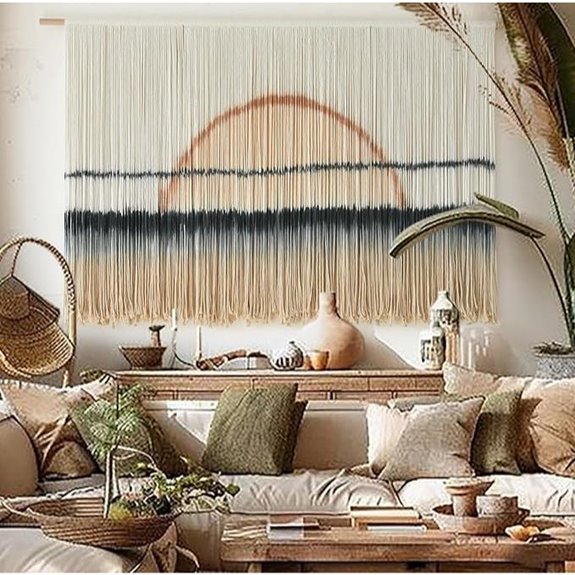 Jakalin Macrame Wall Hanging Sunset Dip Dye Tapestry