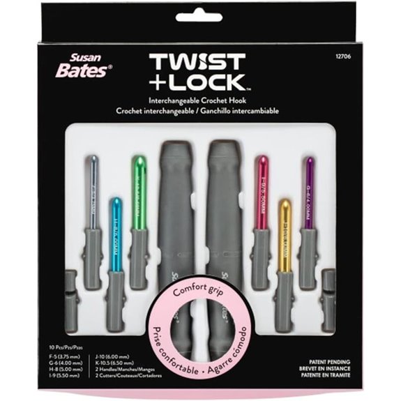 Susan Bates Twist + Lock Crochet Hook Set