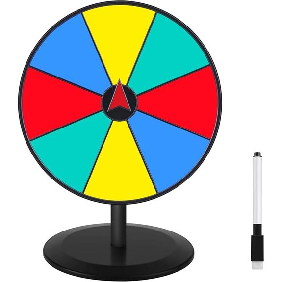 Prize Wheel 8-Inch Tabletop Roulette for Parties