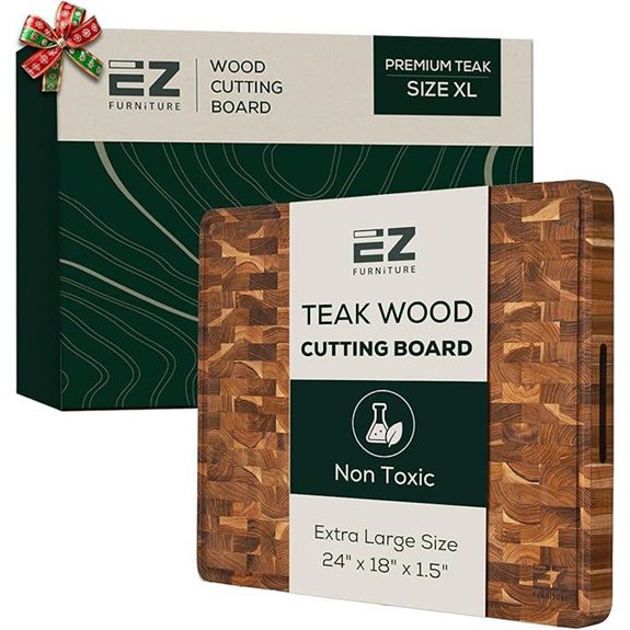 Teak Wood Cutting & Serving Board with Handles