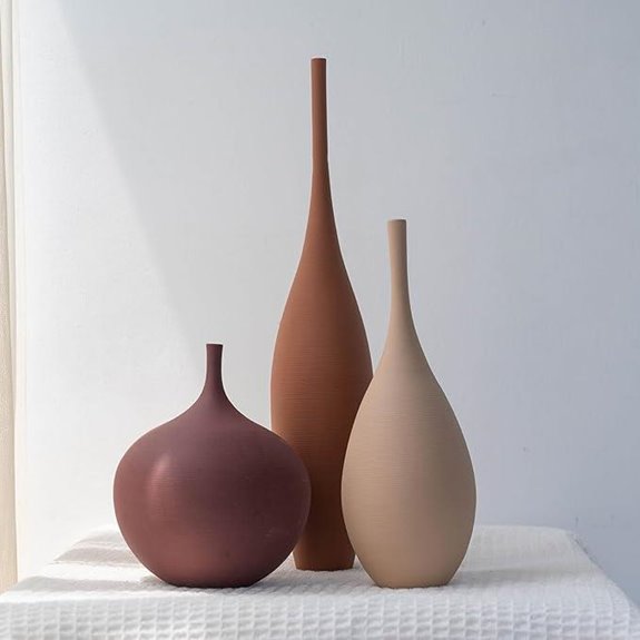 Ceramic Vase Set of 3 for Home Decor