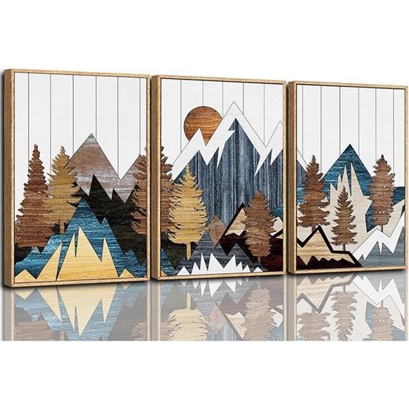 Mountain Forest Canvas Wall Art Set of 3