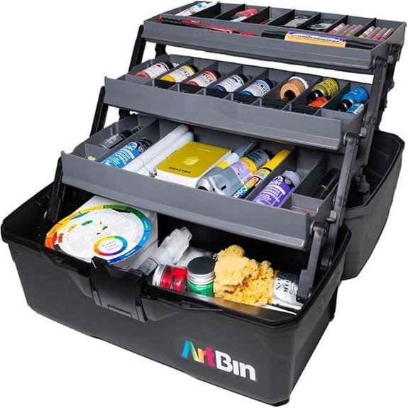 ArtBin 3-Tray Art Supply Organizer with Dividers