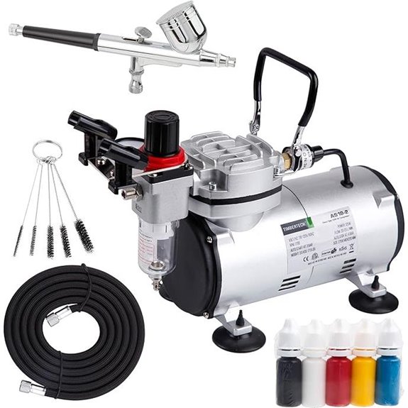 Timbertech Airbrush Kit with Compressor and Accessories